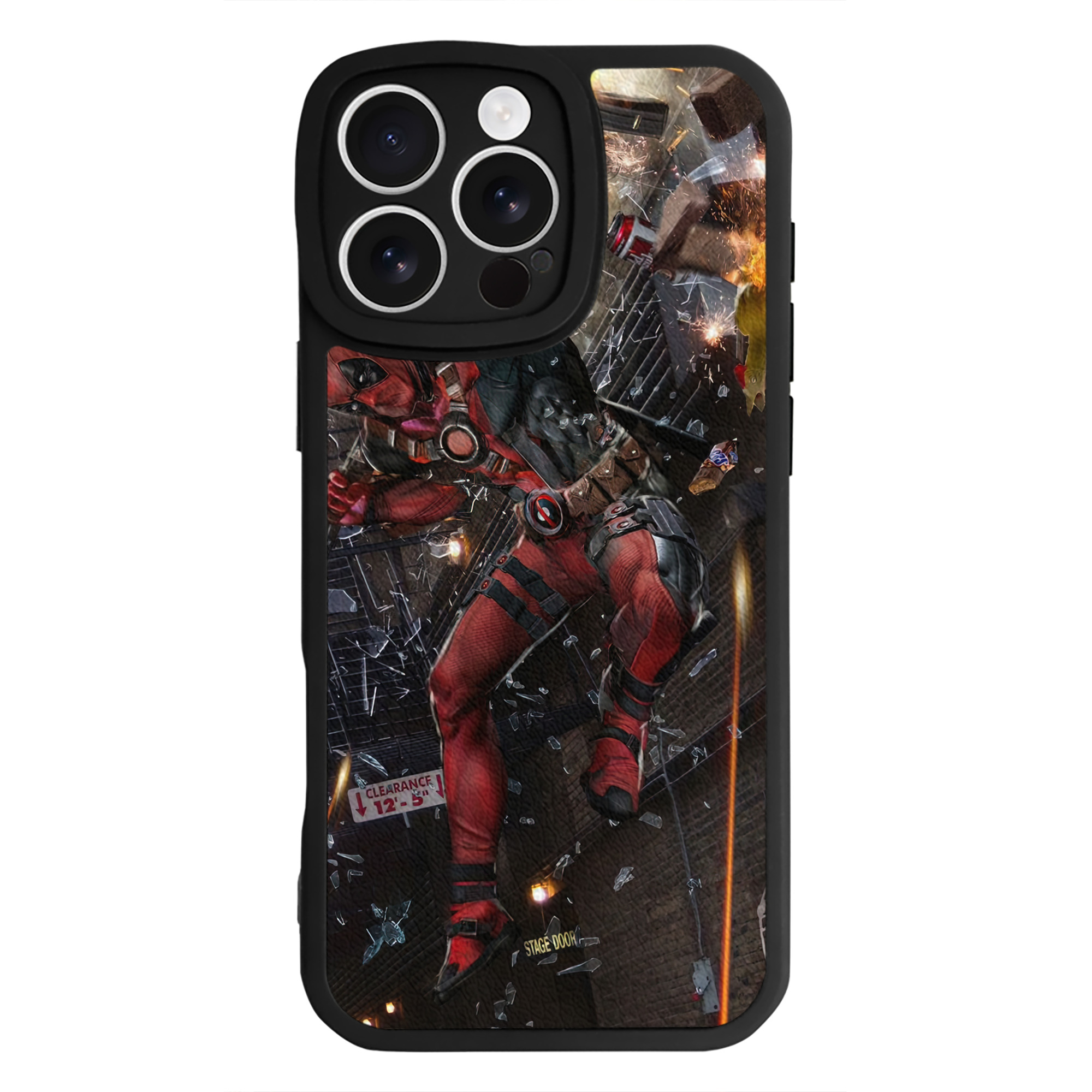 （画像用） Deadpool デッドプール 【iPhone 16シリーズ対応】シリコンスマホケース（レザー調） 材質：シリコン